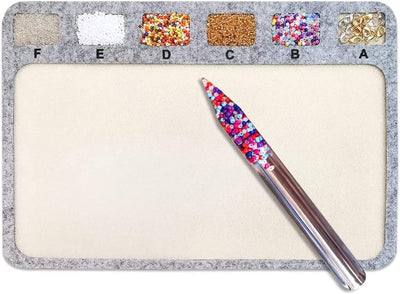 hobbyworker The Bead Mat with Bead Scoop and Soft Perfect Stable and Individual Grids for Craft Jewelry Making