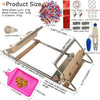 hobbyworker The Second Generation Adjustable Bead Loom Kit with Seed Beads,Large Eye Curved Beading Needle, Funnel Tray,Lobster Clasp,Open Ring and Bead Mat for Jewelry Making kit