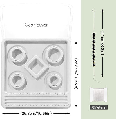 hobbyworker  The Design Bracelet Bead Board with Clear Cover for Jewelry Bracelet Making Supplies