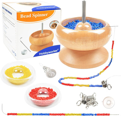 Hobbyworker Clay Bead Spinner, for Jewelry Making Bracelet Beading, Waist Bead Set, Clay Bead, Rice Bead Necklace Handmade Kit