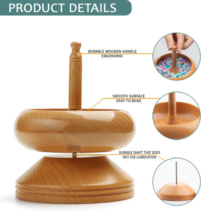 Hobbyworker Bead Spinner, Quick Beading Tool for Making Jewelry, Such As Clay Beads Bracelet, Waist Beads, Rice Beads, Making of Handicraft Gifts